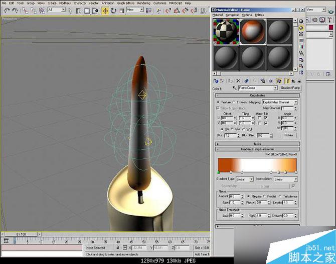 3DSMAX制作逼真的蠟燭 武林網 3DSMAX建模教程