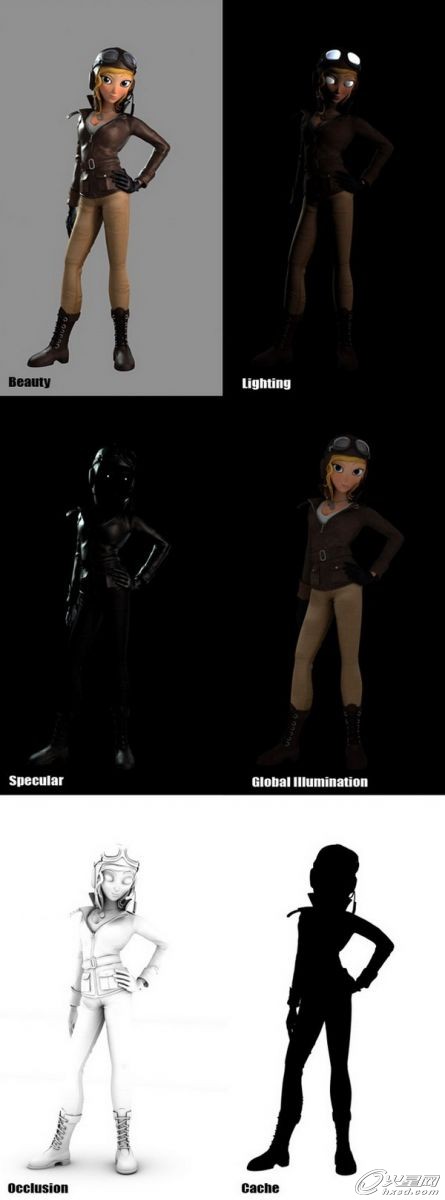 3DSMAX制作卡通女飛行員角色 武林網 3DSMAX角色教程