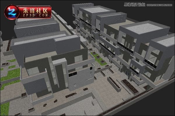 3DSMAX制作大氣的小區室外效果圖,PS教程,思緣教程網