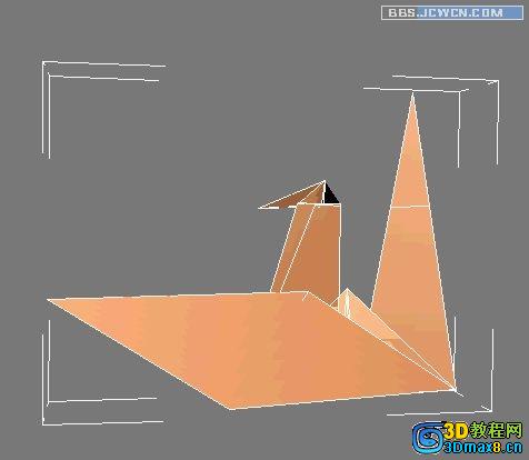 3Dmax制作千紙鶴多邊形建模教程