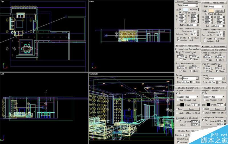 3DSMAX默認渲染器渲染出高品質室內效果圖 武林網 3DSMAX建模教程