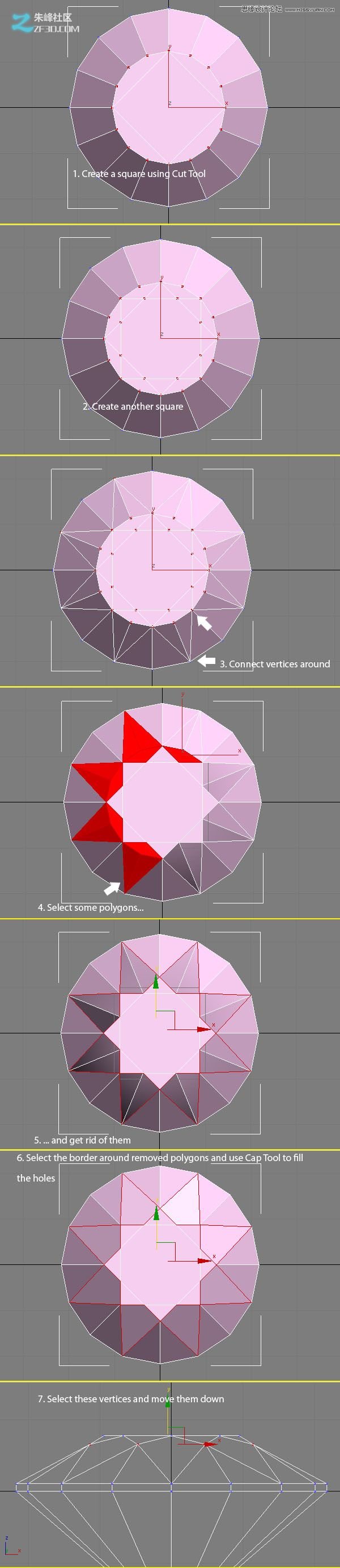 3Dmax制作創建非常精致的3D鉆石戒指,
