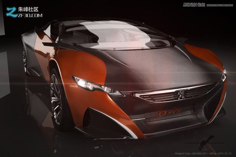 3dmax集合Vray制作標致時尚的汽車模型,