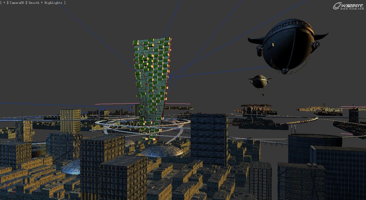 3DSMAX制作未來概念城市 武林網 建模教程