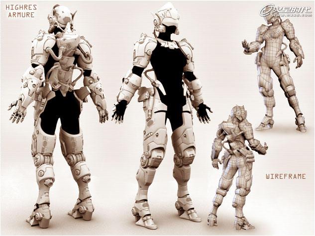 MAX打造次世代女機器人角色 武林網 3DSMAX建模教程