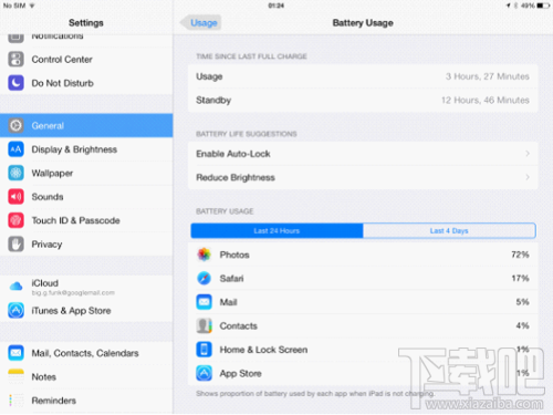 iPad Air2電池續航時間