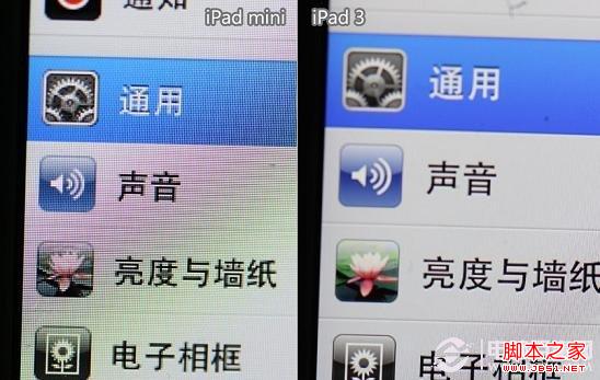 iPad mini屏幕效果不如iPad3清晰細膩