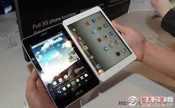 華碩Fonepad與iPad mini外觀對比