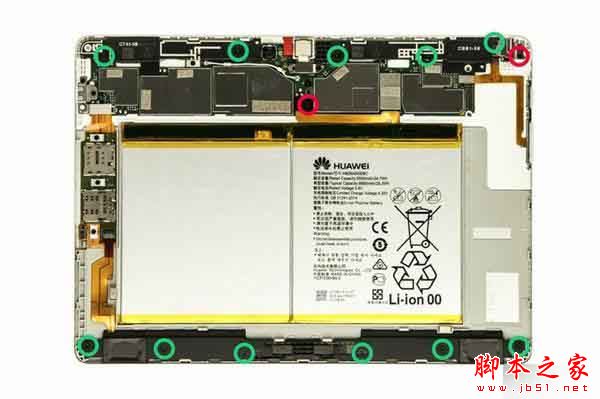 2688元麒麟930 華為10寸10寸指紋平板攬閱M2拆解