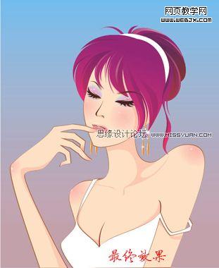 Coreldraw教程:繪制卡通矢量漂亮女孩_武林網