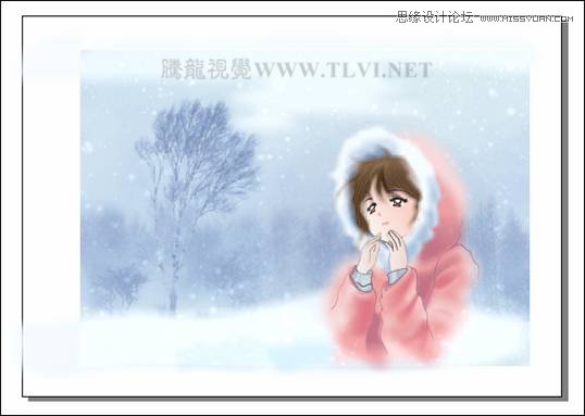 CorelDRAW繪制雪地中的唯美女孩教程,破洛洛