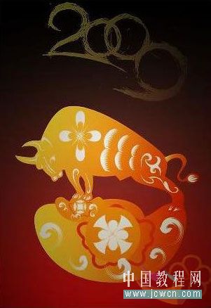 CDR制作牛年春節剪紙教程 武林網 CorelDraw實例教程
