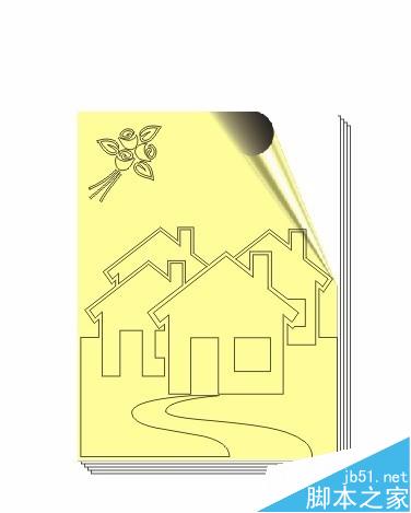 coreldraw如何給書本添加卷頁效果
