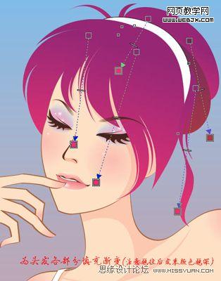 Coreldraw教程:繪制卡通矢量漂亮女孩_武林網