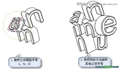 CorelDraw制作花紋立體字實例教程