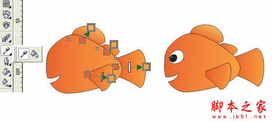 Coreldraw繪制小魚Nemo