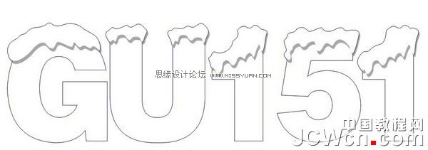CorelDRAW特效教程：漂亮積雪字效果的制作過程,破洛洛