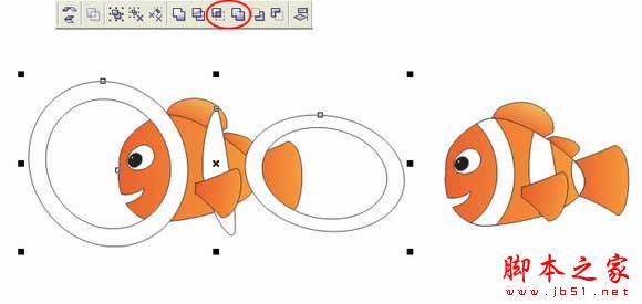 Coreldraw繪制小魚Nemo