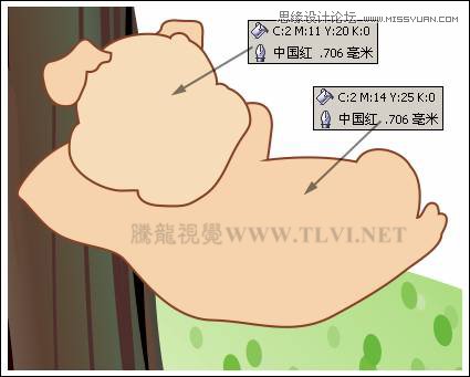 CorelDRAW繪制可愛的泡泡豬卡通插畫,破洛洛