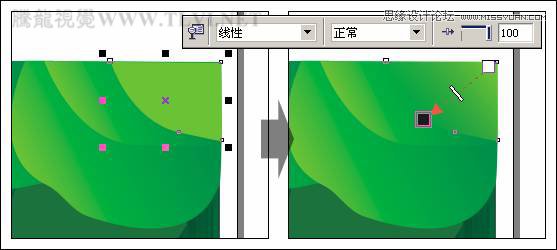 CorelDRAW繪制綠色的森林一角場景,破洛洛