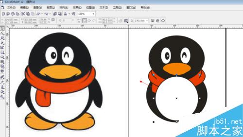 怎么用coreldraw做QQ標志