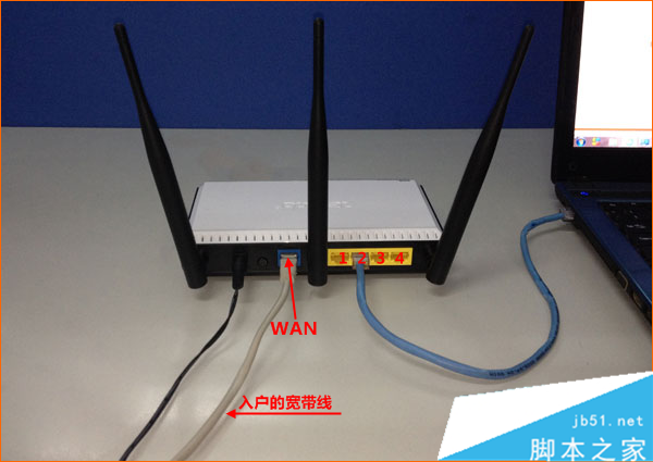 寬帶是入戶網線接入時，路由器的正確連接方式