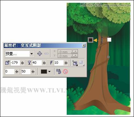 CorelDRAW繪制綠色的森林一角場景,破洛洛