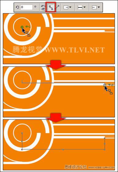 在CorelDRAW中使用交互式連接工具,破洛洛