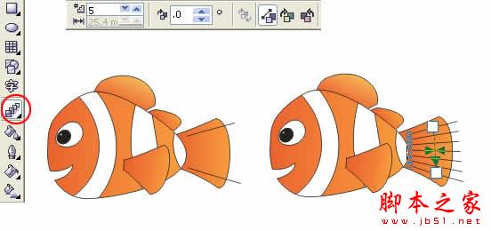 Coreldraw繪制小魚Nemo