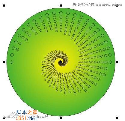 CorelDraw制作漂亮圓點螺旋狀效果