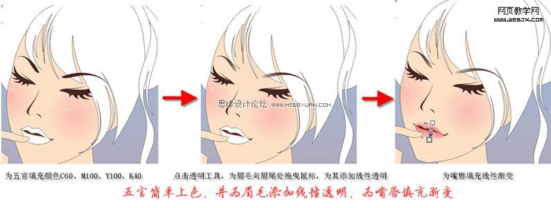 Coreldraw教程:繪制卡通矢量漂亮女孩_武林網