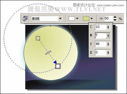 CorelDRAW繪制月圓之夜飛逝的流星教程,破洛洛