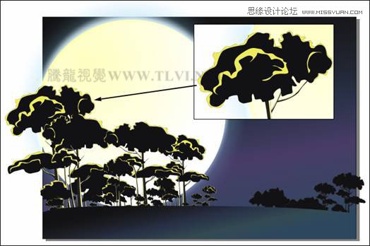 CorelDRAW繪制月圓之夜飛逝的流星教程,破洛洛