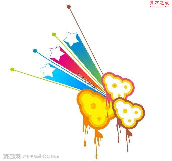 Coreldraw繪制帶拖影效果的立體五角星