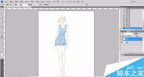 怎樣用CDR+PS畫服裝效果圖？