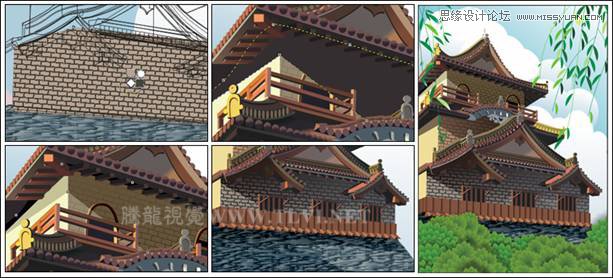 CorelDRAW繪制中國風古典建筑城樓教程,破洛洛