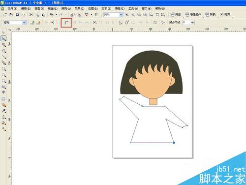 用CorelDRAW怎么繪制櫻桃小丸子（貝塞爾工具）