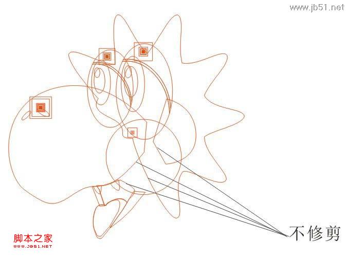 CorelDraw繪制綠色可愛的卡通龍