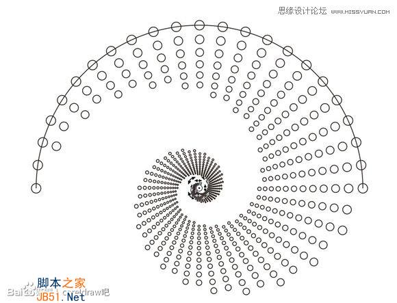 CorelDraw制作漂亮圓點螺旋狀效果