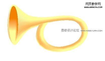 CorelDraw網格填充工具繪制卡通嗩吶_武林網