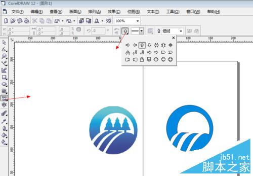 怎么用CorelDRAW曲線圖形標志