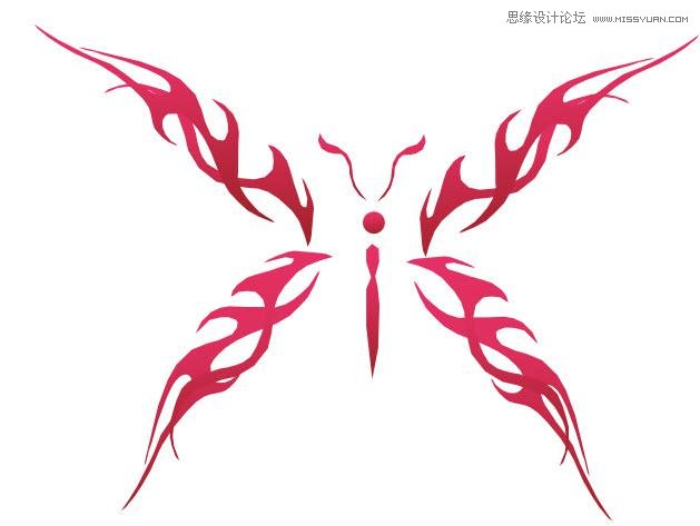 CorelDraw繪制時尚的蝴蝶花紋圖案教程,PS教程,思緣教程網