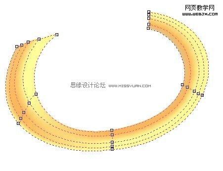 CorelDraw網格填充工具繪制卡通嗩吶_武林網