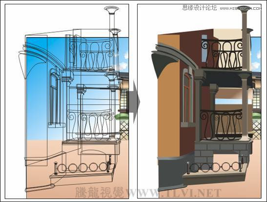 CorelDRAW繪制街道場景教程之歐洲小鎮,破洛洛