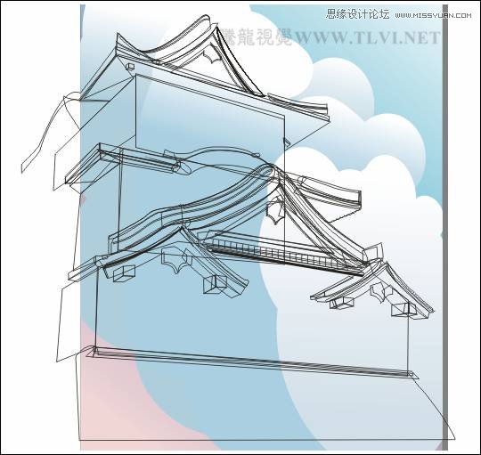 CorelDRAW繪制中國風古典建筑城樓教程,破洛洛