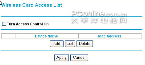 選擇‘Setup Access List’按鈕