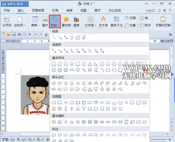 利用WPS文字2013裁剪出各式各樣的圖片