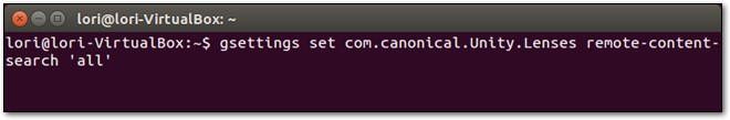 恢復Ubuntu Dash在線搜索結果