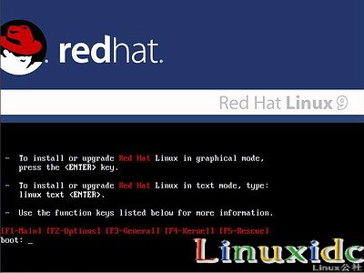 linux安裝教程(紅帽RedHat Linux 9)光盤啟動安裝過程圖解