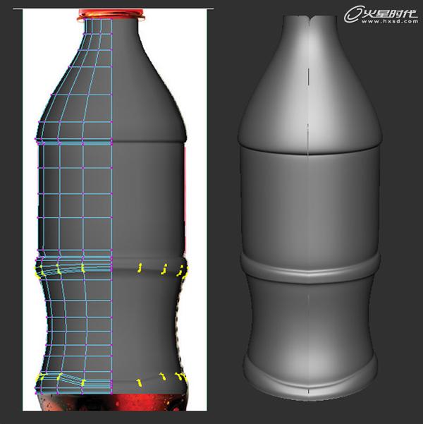 MAYA打造可口可樂瓶子模型 武林網 MAYA建模教程